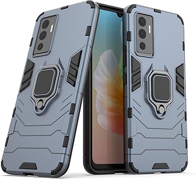 Housse de protection hybride résistante aux chocs avec béquille pour vivo v23e 4g/v23e