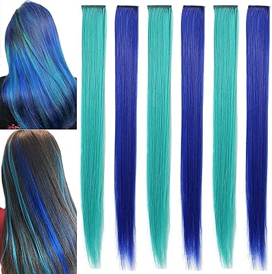 Extensions de cheveux multicolores goodrun pour enfants et femmes 21 pouces, extensions