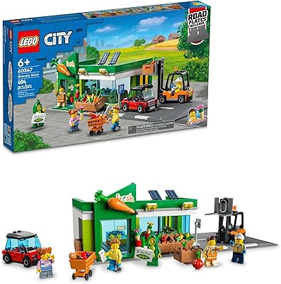 Ensemble de jouets de construction lego de my city grocery store 60347 pour