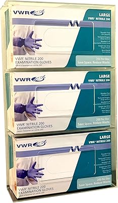 Distributeur de gants fineplast, capacité triple boîte, acrylique transparent, l250 mm x h425