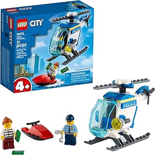 60275 kit de construction d'hélicoptère de police de la ville joli jouet