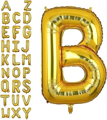 32" grands ballons à hélium dorés lettre b grands ballons en aluminium mylar
