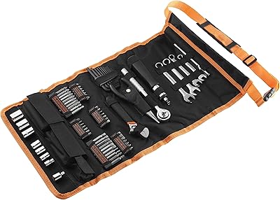 Black+decker kit d'outils mécaniques 77 pièces avec sac à roulettes clés forets électriques