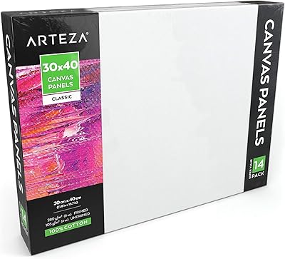 Arteza 30x40 cm grande toile de peinture paquet de 14 vierge remplie. Shopping en ligne au Sénégal ? Pensez Diaytar !