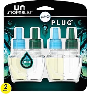 Désodorisant anti-odeur febreze unstoppables, frais (2) recharges d'huile de 80 fl oz