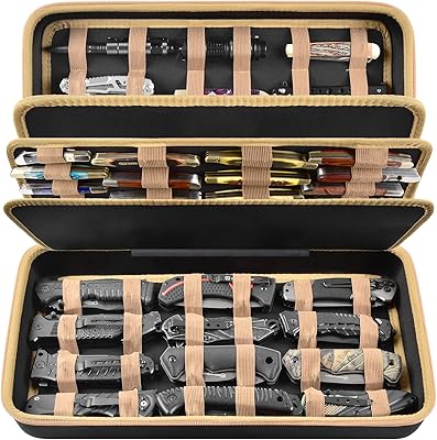 Vitrine de couteaux pour plus de 64 poche boîte de rangement papillon support