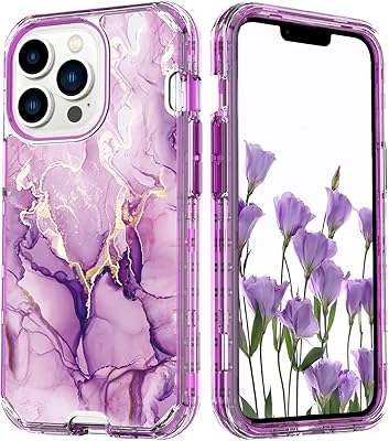 Coque transparente 3 en 1 east garden pour iphone 14 pro max 6,7