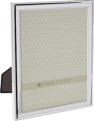 Lawrence framescadre photo en métal plaqué argent avec perles délicates 510780, 8 x