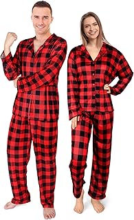 Ensembles de pyjama assortis de noël à carreaux buffalo pyjamas de famille à