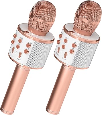 Ensemble de 2 microphones de karaoké pour enfants microphone bluetooth