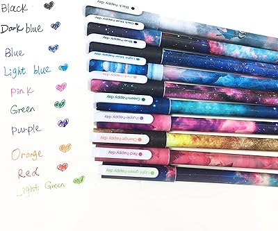 Ensemble de stylos à encre gel coloré toshine galaxy, stylos bullet multicolores, stylos