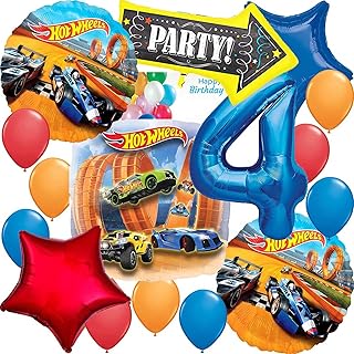 Ballons d'anniversaire sous licence anagram, collection personnalisée de formes de roue chaude, accessoire