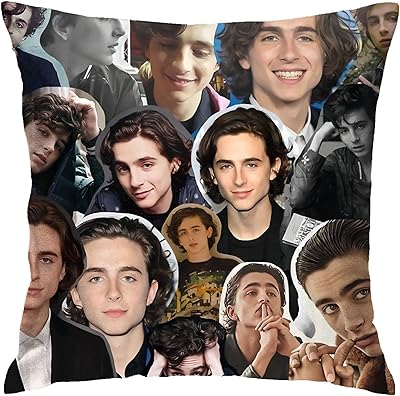 Housses de coussin en polyester lavables à motif décoratif timothee chalamet, prix standard