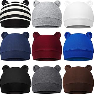 9 pièces chapeau de bébé nouveau-né bonnet pour bébé en bas âge (oreilles)