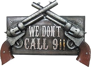 Panneau de fusil dwk don't dial 911 | panneau de caverne d'homme