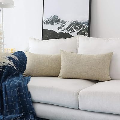 Housse de coussin rectangulaire en jute kuti 12x20 (lin clair) (paquet