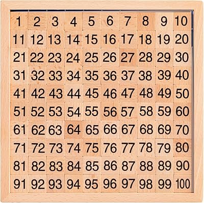 Tableau de mathématiques montessori 100 en bois merryheart comptez jusqu'à pour la maternelle