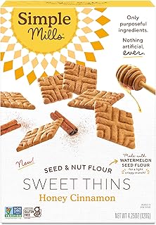 Simple mills farine fine et sucrée, graines de cannelle, miel et noix, biscuits