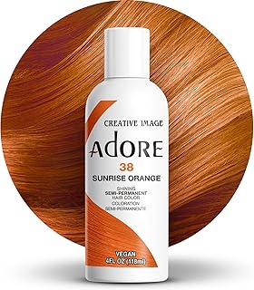 Teinture capillaire semi-permanente adore shiny, 38 sunrise orange