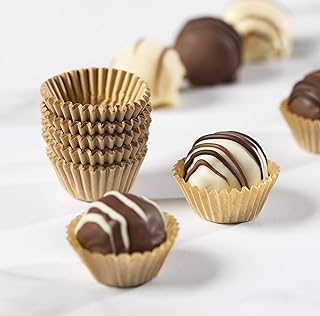 Gobelets à dessert en papier beige chocolat no. 4 de pastry chef's boutique