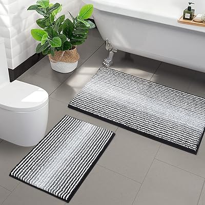 Ensemble de tapis et moquettes de salle de bain, 2 pièces, tapis
