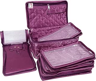 Trousses de maquillage en satin atorakushun pour femme (violet), violet