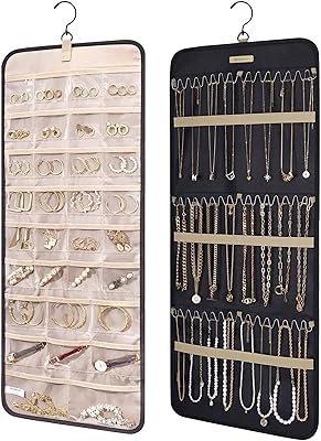 Rangement de bijoux suspendu et bobine d'organisation avec crochets métalliques support