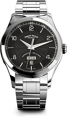 Montre automatique suisse armand nicolet pour homme 9740a-nr-m9740 m02, argent, mécanique