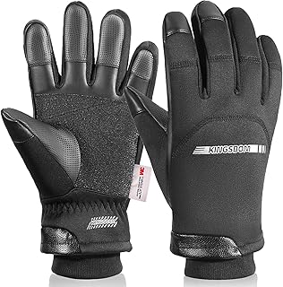 Gants thermiques imperméables kingsbom -100°f chauds pour écran tactile thinsulate 3m la conduite