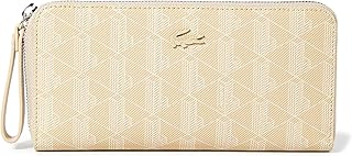 Portefeuille zippé l de lacoste, modèle nf3958dg_l01, beige fenoy