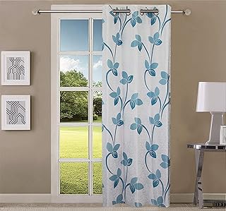 Rideau mayfair queensliving, pour porte de 7 pi - paquet de 1, bleu