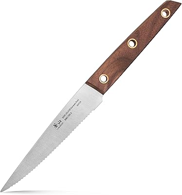 Couteau dentelé en acier allemand kangshan w series 60126, 5 pouces