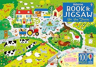 Livre usborne et puzzle à la ferme