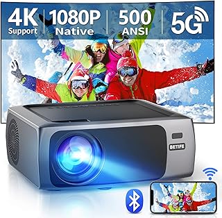 Projecteur natif 1080p 5g wifi bluetooth support 4k de film extérieur
