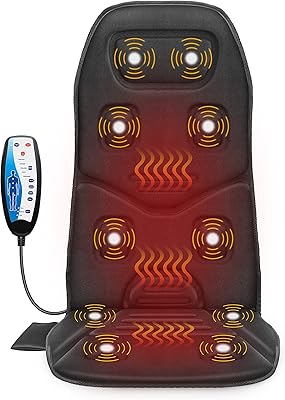 Coussin de siège de massage confortable avec chaleur, coussin de massage du dos