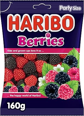 Bonbons à la gélatine haribo en forme de framboise 160 g