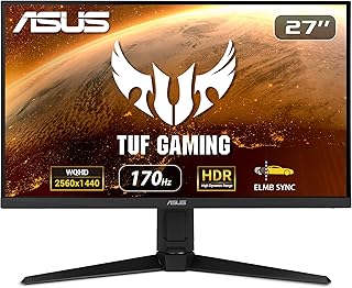 Moniteur de jeu asus tough 27 pouces 2k (vg27aql1a) wqhd (2560 x 1440)
