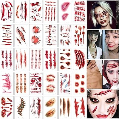 Tipnji 30 feuilles d'autocollants de tatouage temporaires imperméables, ensemble familial d'autocollants de tatouage