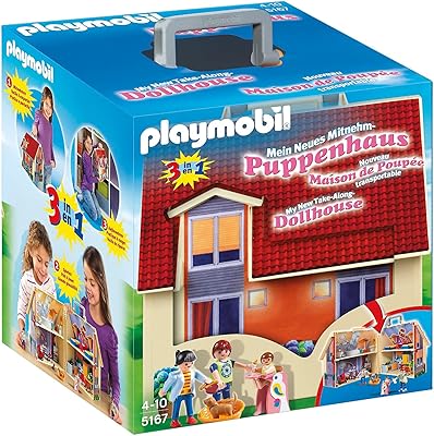 Maison de poupée moderne à emporter playmobil (multicolore 5167)