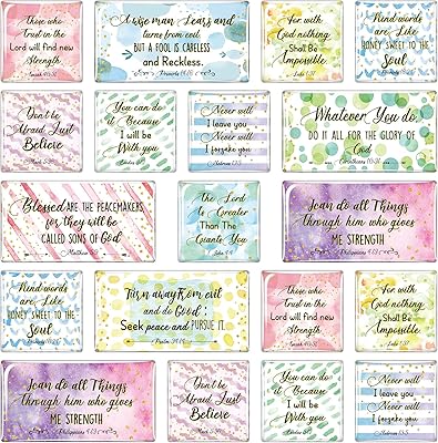36 pièces aimants bibliques chrétiens inspirants, aimants de réfrigérateur de motivation pour citations