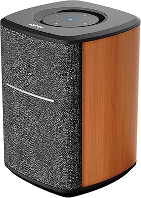 Haut-parleur wi-fi intelligent eddyfire, marron/noir, ms50a