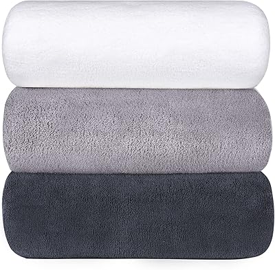 Diaojia serviettes de bain en microfibre, lot de 3, 300 g/m2, très absorbantes