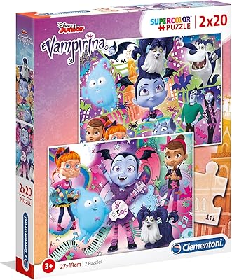 Clementoni 07033 07033-jouet de construction super color vampirina - 2 x 20 pièces
