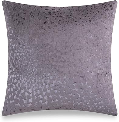 Housse de coussin en tissu à carreaux (violet clair)