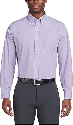 Chemise vichy boutonnée à col rabattu van heusen pour hommes