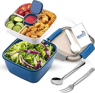Boîte à lunch bento saifly 1,5 l/52 oz avec cuillère pour adultes