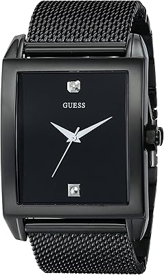Montre guess pour homme avec cadran diamant en acier inoxydable