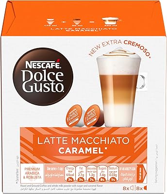 Nescafé dolce gusto caramel latte macchiato - 16 capsules, 8 tasses
