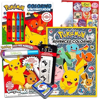 Livres de coloriage pokémon pour enfants âgés de 4 à 8 ans un paquet