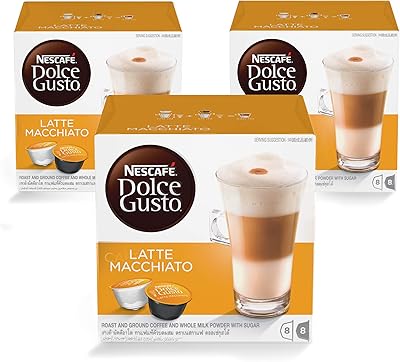 Capsules de café nescafé dolce gusto latte macchiato (48 capsules, 24 tasses)